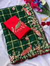 JK Georgette Thread Work Border Sarees Bulk Orders In India